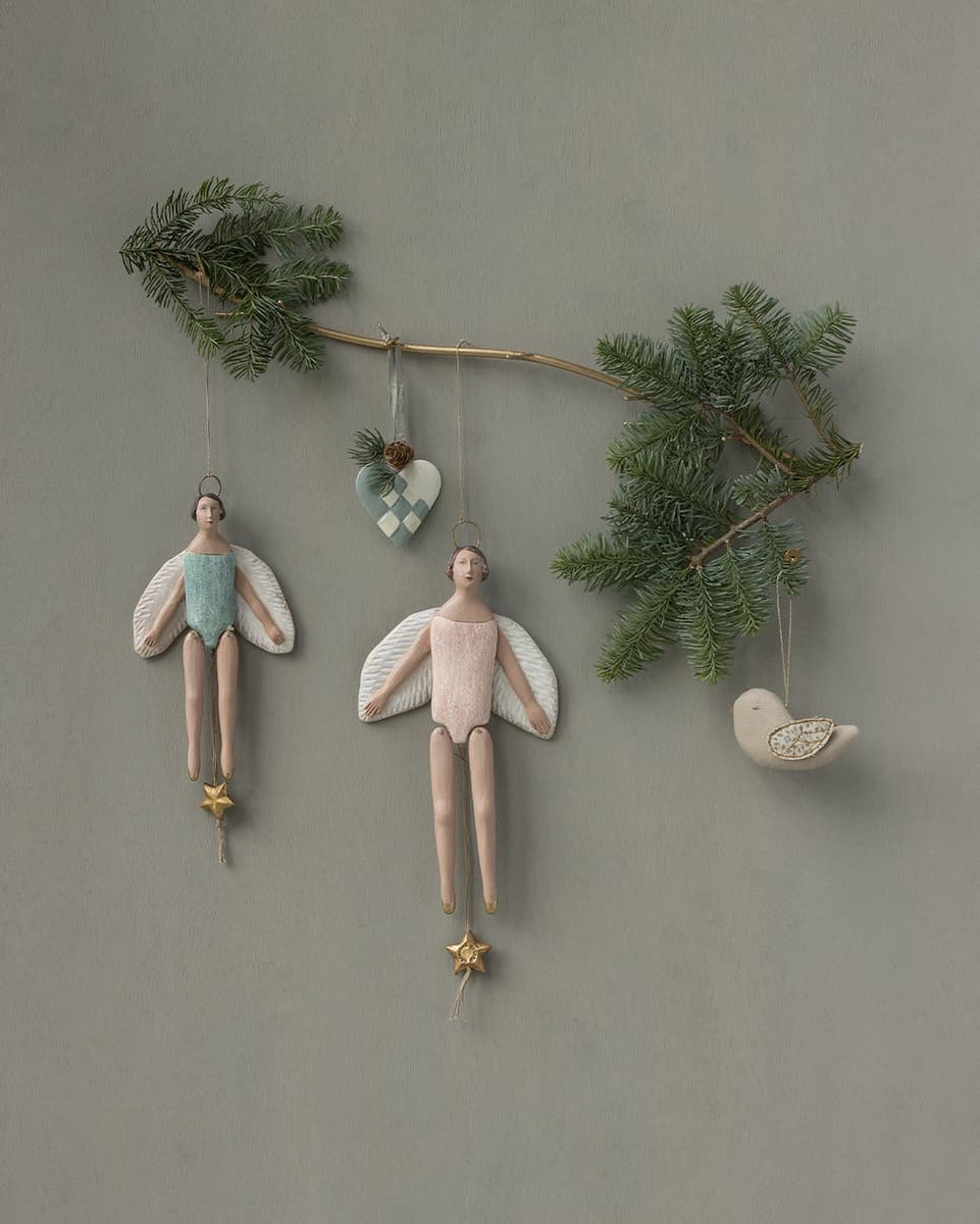 Maileg Angel Jumping Jack With Halo Small Mint FW25 LAST CHANCE