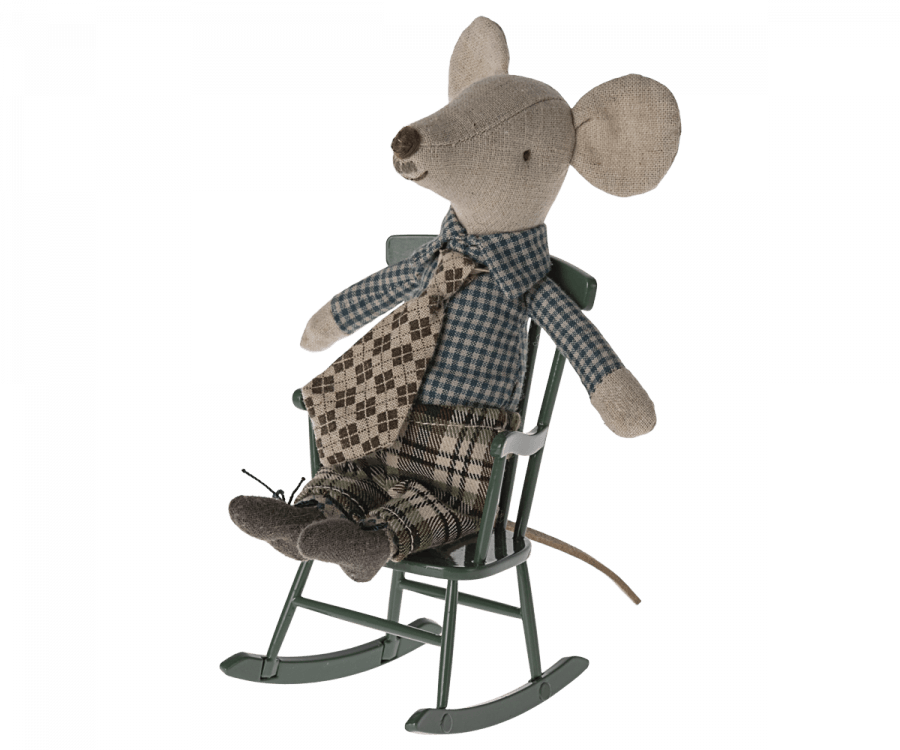 Maileg Rocking Chair Dark Green Mouse Sized 2024 NEW ARRIVAL - Ruby & Grace 