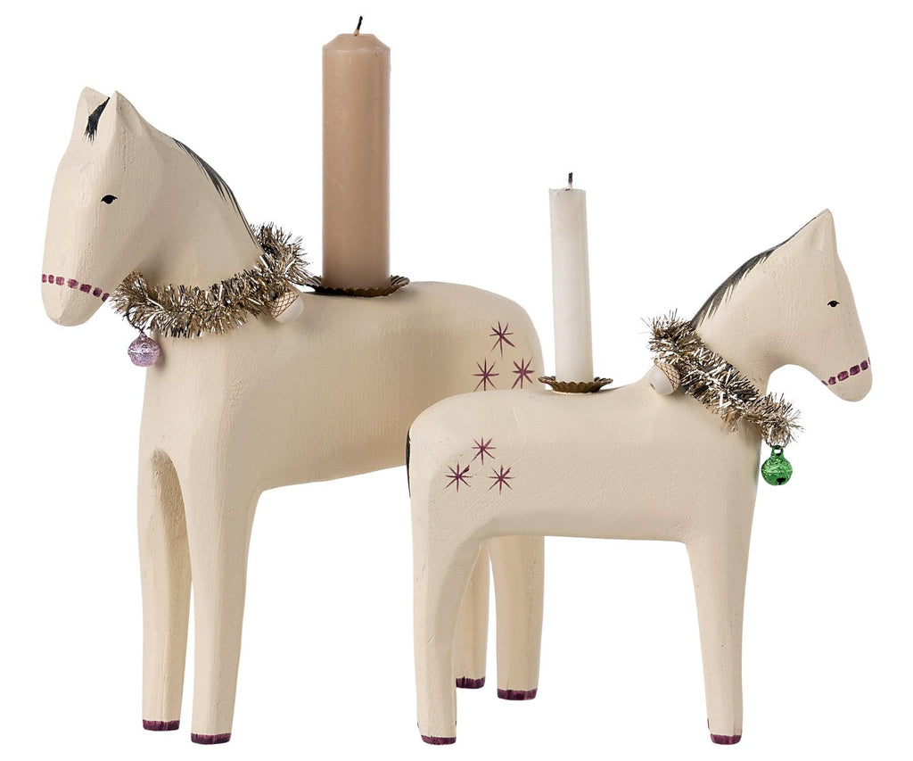 Maileg Christmas Small Horse Candle Ornament AW2023 PREORDER - Ruby & Grace 