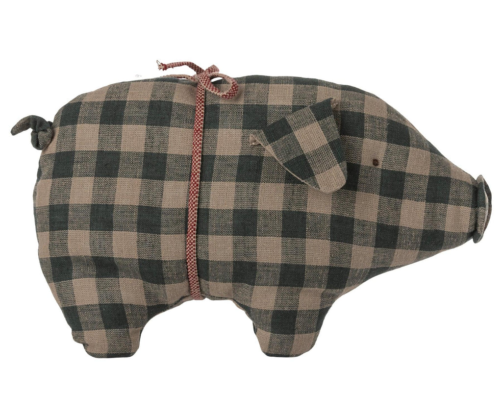 Maileg Accessory Pig Small Green Check AW2023 PREORDER - Ruby & Grace 