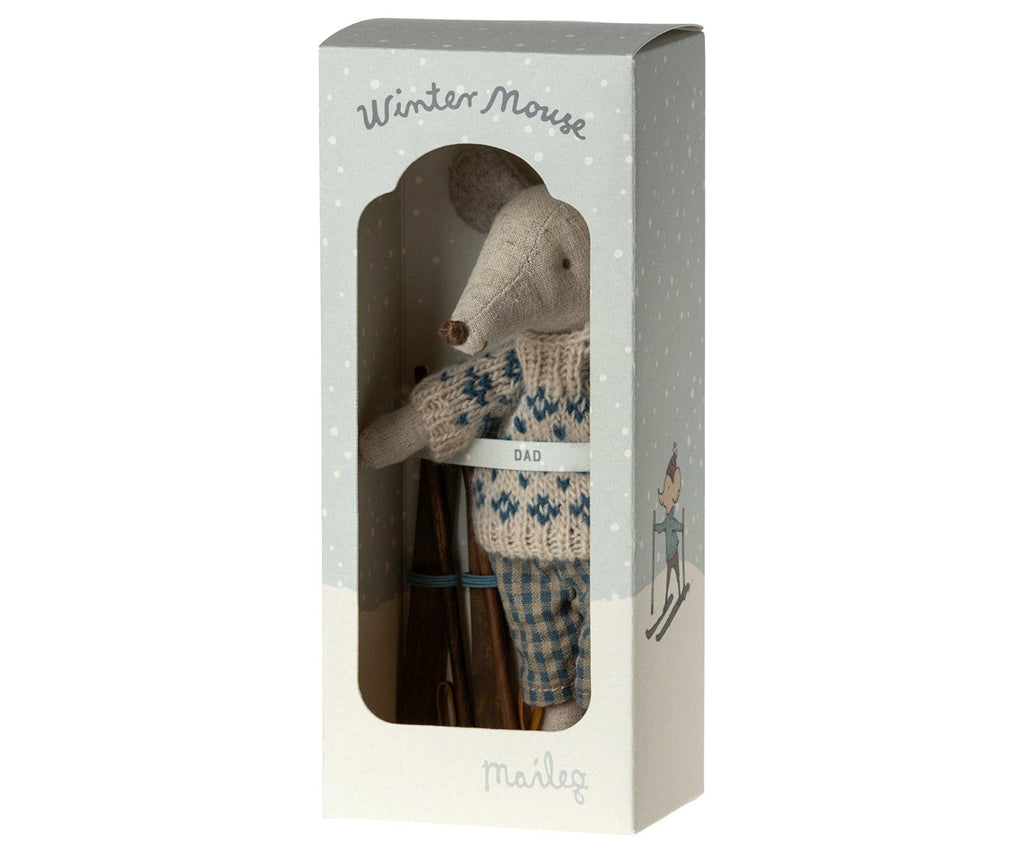Maileg Winter Ski Mouse Dad AW2023 PREORDER - Ruby & Grace 