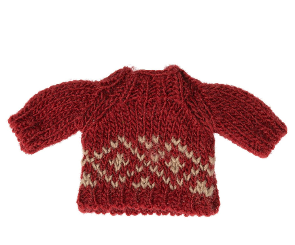 Maileg Knitted Red Sweater for Mum/Dad Mouse AW2023 PREORDER - Ruby & Grace 