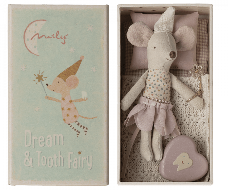 Maileg Tooth Fairy Little Sister Mouse in Matchbox 2024 Preorder Only - Ruby & Grace 