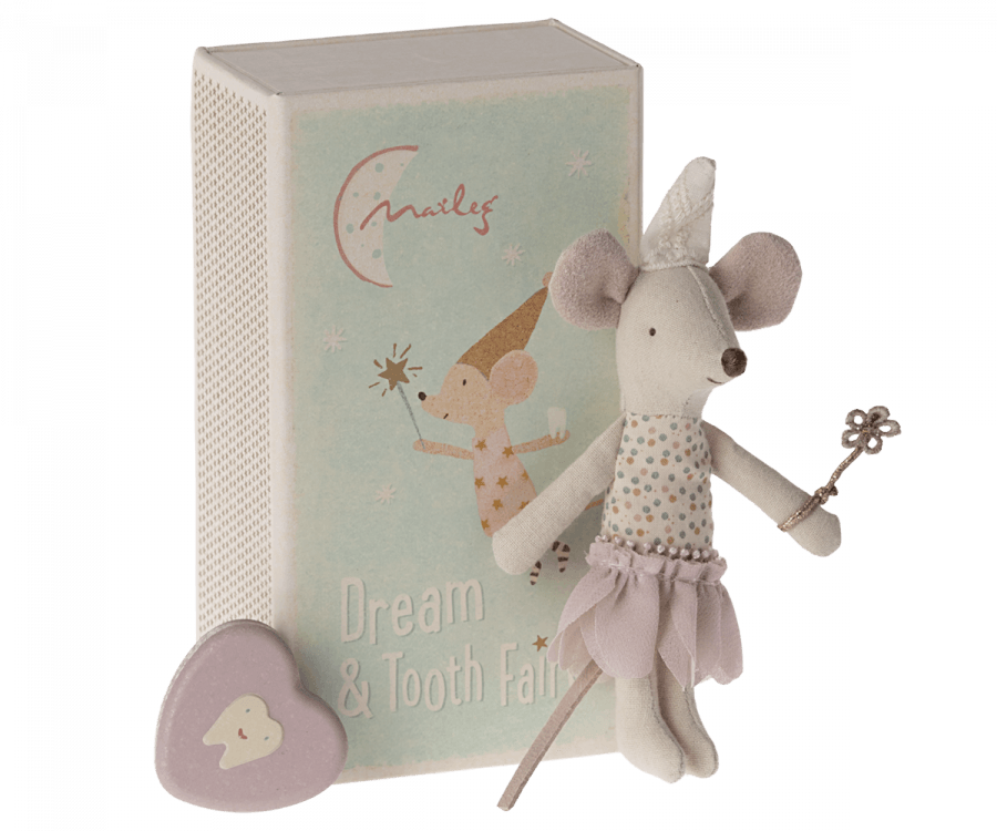 Maileg Tooth Fairy Little Sister Mouse in Matchbox 2024 Preorder Only - Ruby & Grace 