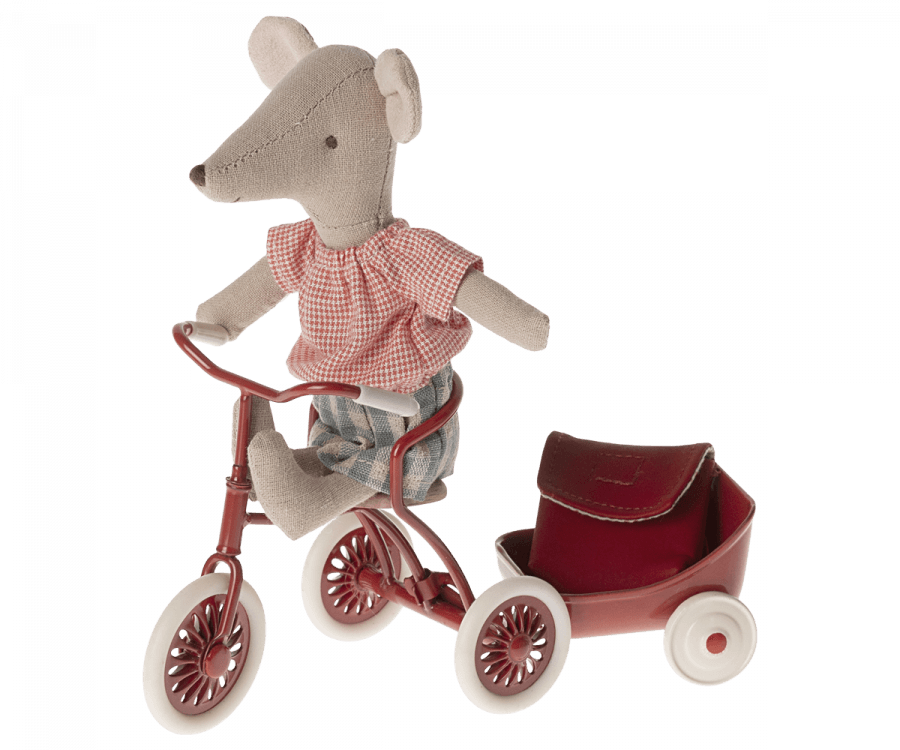 Maileg Tricycle Mouse Big Sister Red 2024 Preorder Only - Ruby & Grace 