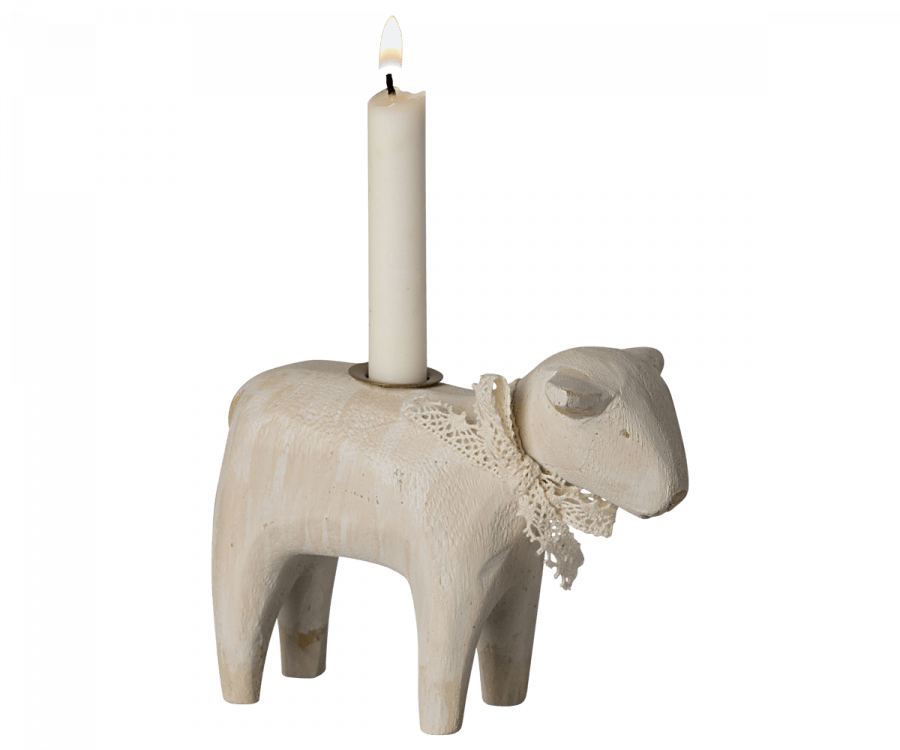 Maileg Metal Lamb Candle Holder Off White NEW ARRIVAL SOLD OUT - Ruby & Grace 