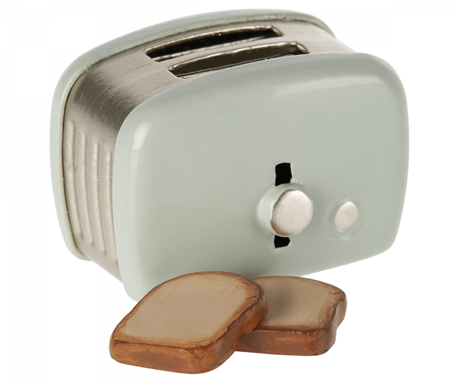 Maileg Toaster with Bread Mint Mouse Size 1-12 scale NEW ARRIVAL - Ruby & Grace 