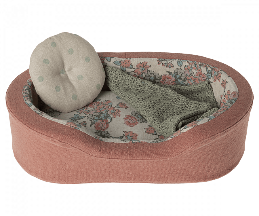 Maileg Kitten Bed/ Cosy Basket Floral Print: Small 2024 NEW ARRIVAL - Ruby & Grace 