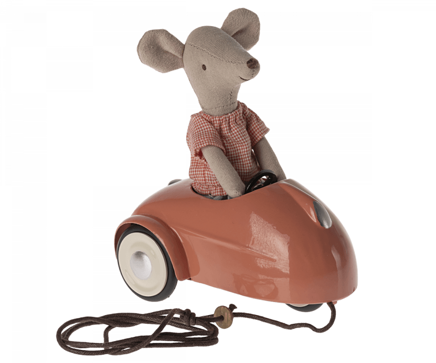 Maileg Car Mouse Coral 2024 Preorder Only - Ruby & Grace 