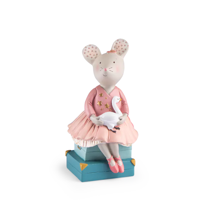 Moulin Roty Little Mouse and Swan resin piggy bank – La Petite École de Danse money box