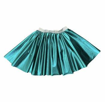 Elastic Metallic Green Twirly Skirt NEW ARRIVAL - Ruby & Grace 