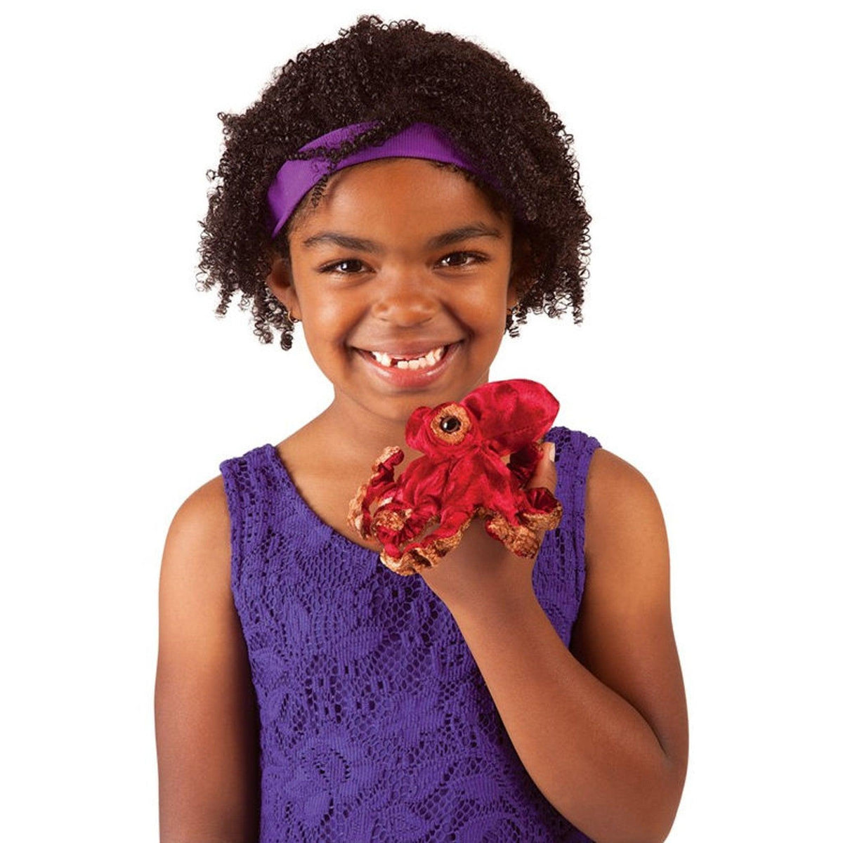 Ruby Puppet Mini Red Octopus Puppet: LAST TWO – Ruby & Grace