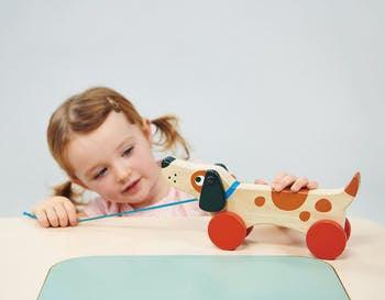 Wooden Toy Puppy On Wheels NEW ARRIVAL - Ruby & Grace 