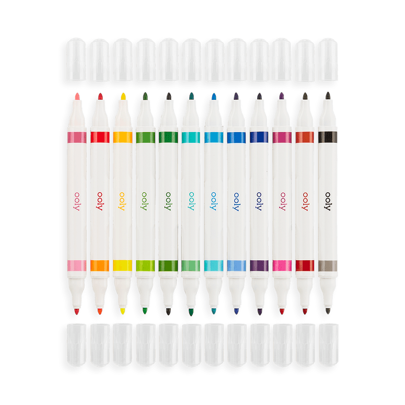 Ooly Drawing Duet Double Ended Markers - 24 Colours.