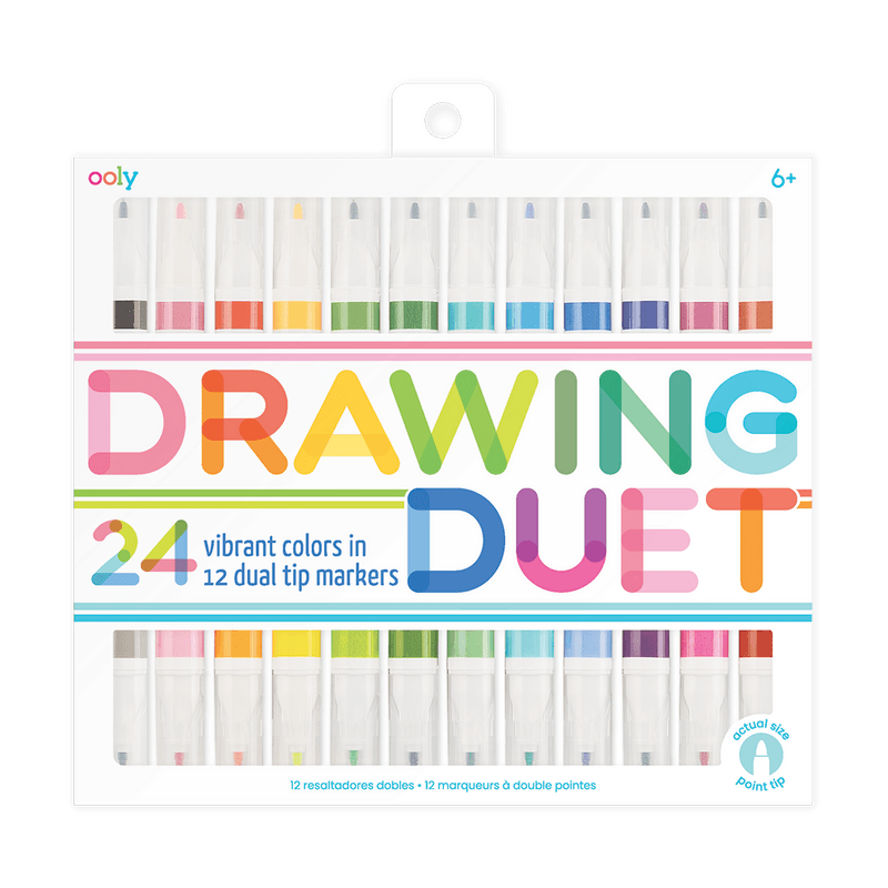 Ooly Drawing Duet Double Ended Markers - 24 Colours.