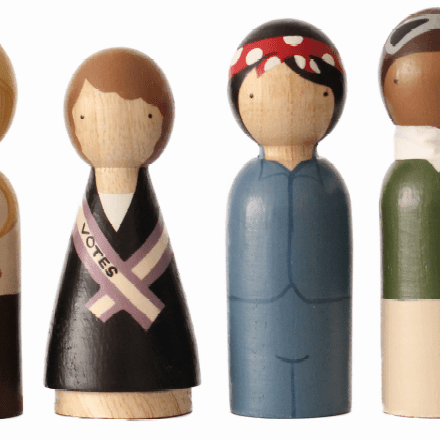 Hand Painted Wooden Peg Dolls for Kids Modern Artists , Artist Dolls –  Goose Grease