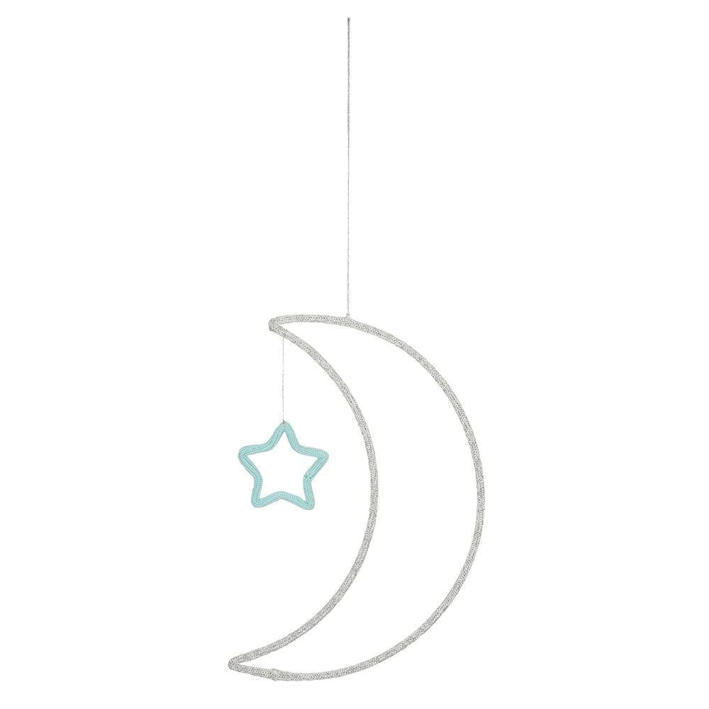 Meri Meri Knitted Moon & Stars Hanging Decoration - Ruby & Grace 