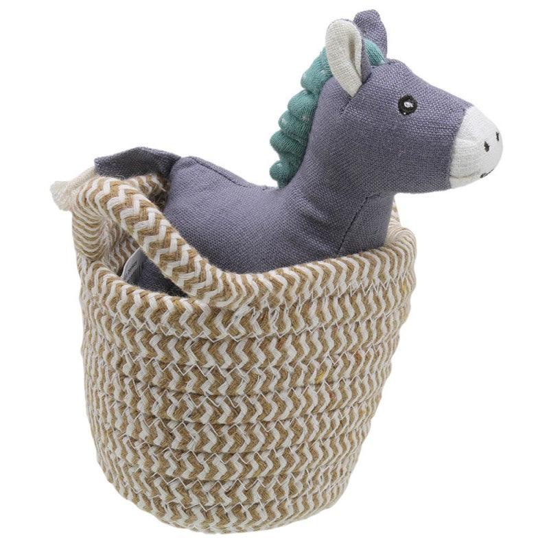 Wilberry Collectables & Pets in Baskets Donkey LAST ONE - Ruby & Grace 