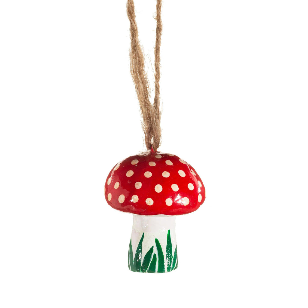 Hand Crafted Mushroom Ornament Hanging Decoration NEW ARRIVAL - Ruby & Grace 