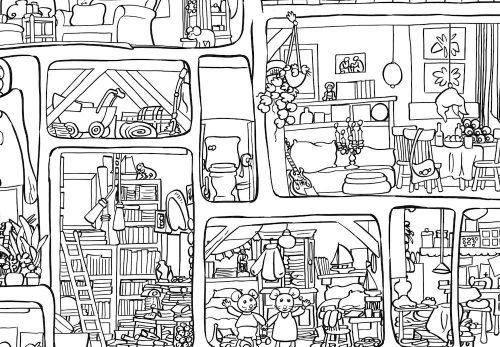 The Mouse Mansion Sam and Julia XL Colouring Sheet  RESTOCKED.