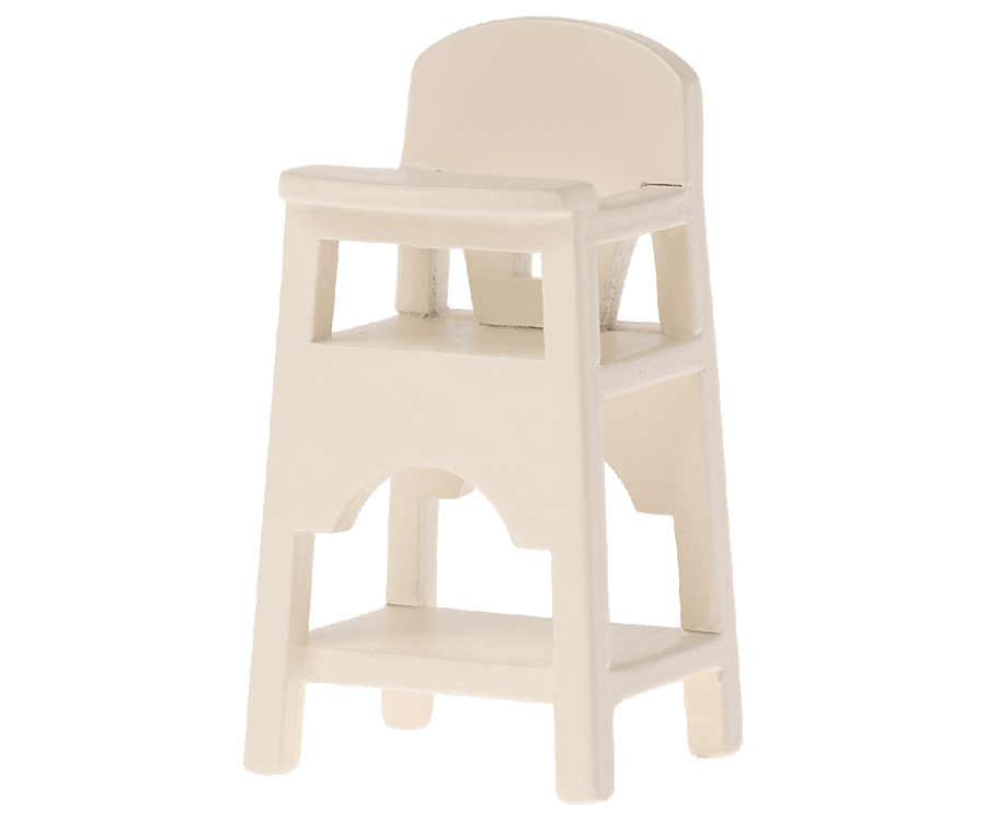 Maileg New High Chair for Mice, Off White: Fall Winter Collection 2022 Furniture - Ruby & Grace 