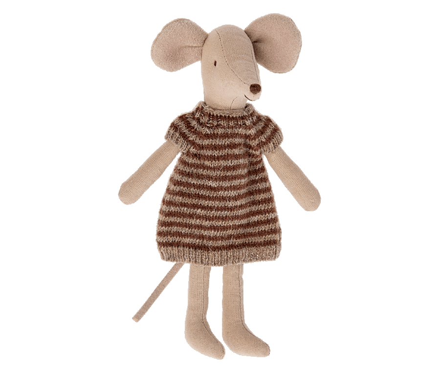 Maileg New Knitted Dress For Mum Mouse : Fall Winter Collection 2022 Clothes - Ruby & Grace 