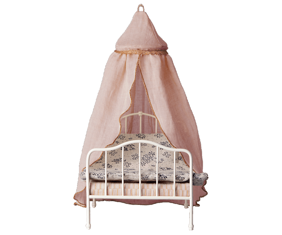Maileg New Miniature bed canopy - Rose Fall Winter Collection 2022 NEW ARRIVAL - Ruby & Grace 
