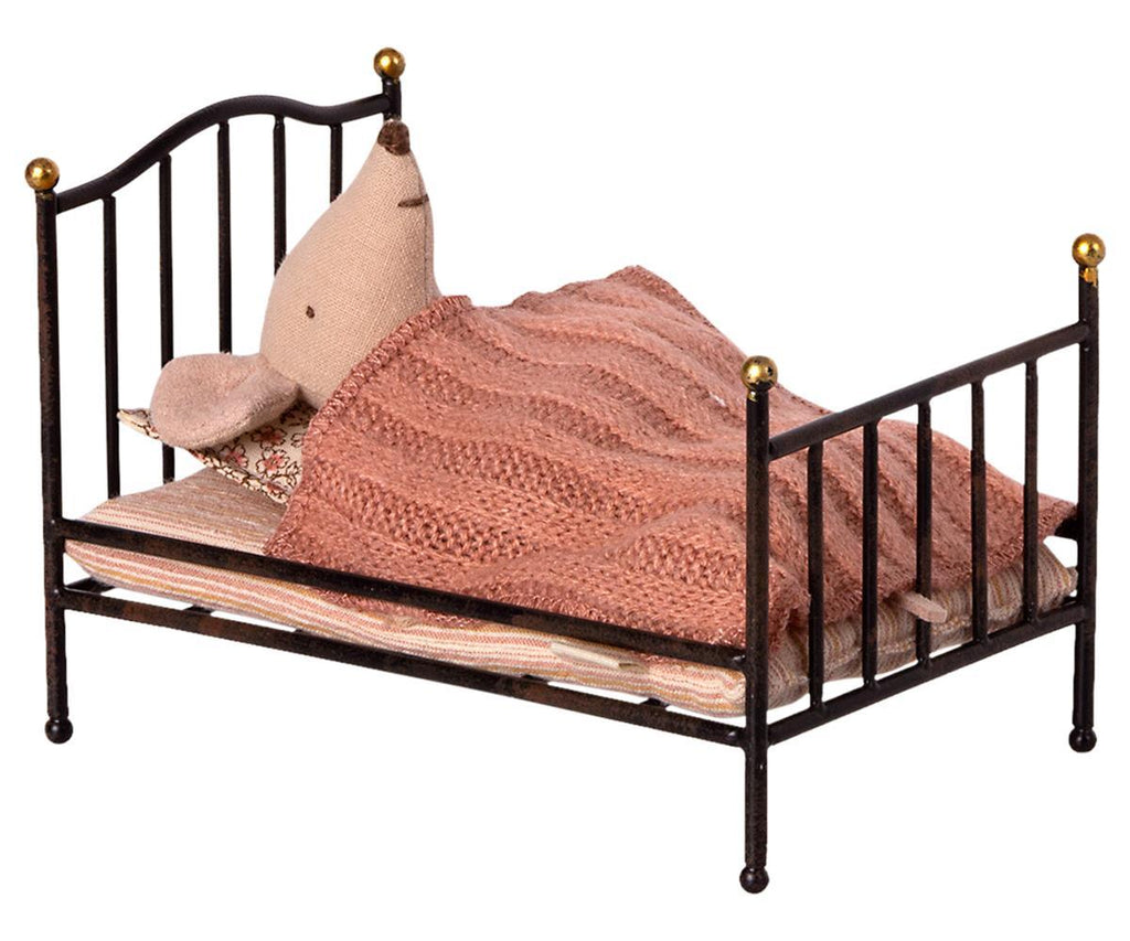 Maileg Micro Mouse Bed Anthracite NEW ARRIVAL AW21.