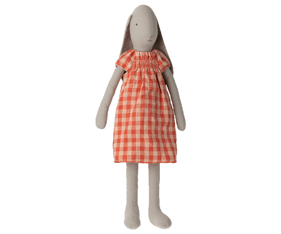 Maileg Size 5 Bunny Rabbit Checked Gingham Dress Spring Summer 2022 LAST ONE - Ruby & Grace 