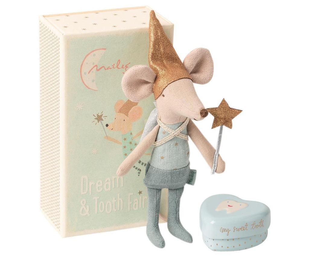 Maileg Tooth Fairy Mouse Blue.
