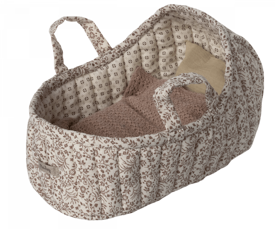 Maileg Carrycot Large Plush Bunny & Safari Friend Size : Spring Summer 2023 NEW ARRIVAL - Ruby & Grace 