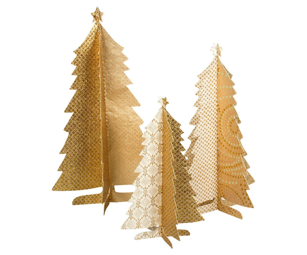 Maileg Christmas Tree Ornaments Gold (pack of three) AW21.
