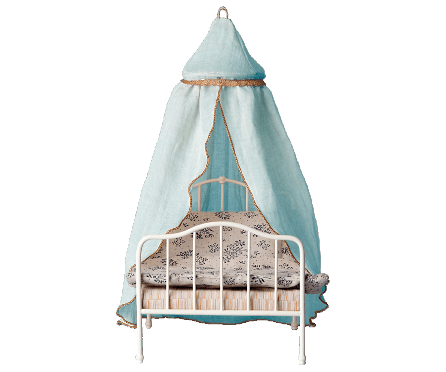 Maileg New Miniature bed canopy - Mint Fall Winter Collection 2022 NEW ARRIVAL - Ruby & Grace 