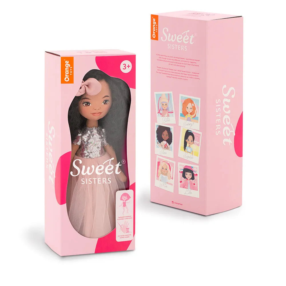 Sweet Sisters Dolls : Tina in Pink Dress with Sequins - Ruby & Grace 