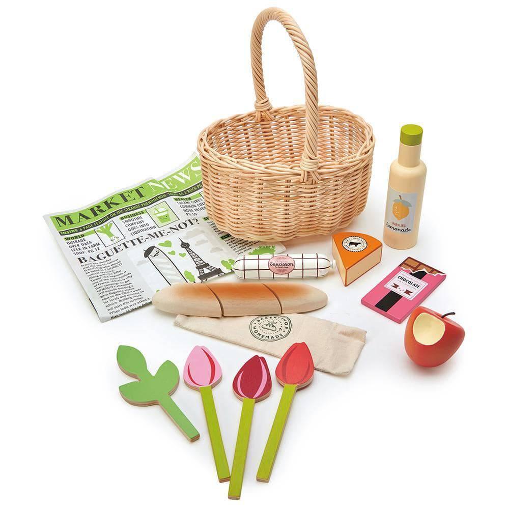 Wooden Wicker Shopping Bag Playset NEW RELEASE.