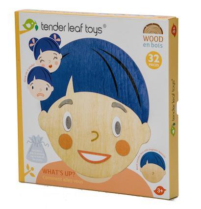 Whats Up? Magnetic Wooden Express Your Feelings Face.