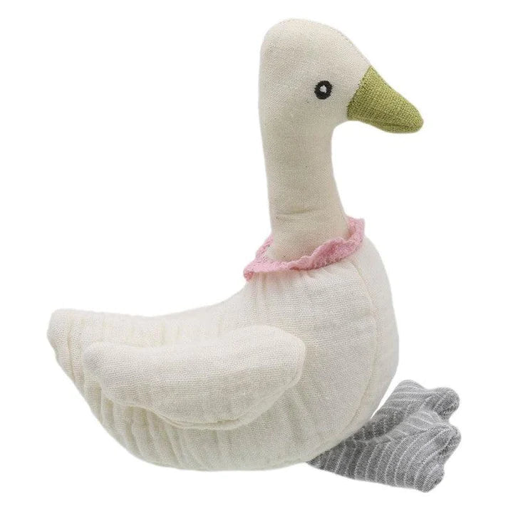Wilberry Collectables & Pets in Baskets White Duck/Goose LAST ONE - Ruby & Grace 