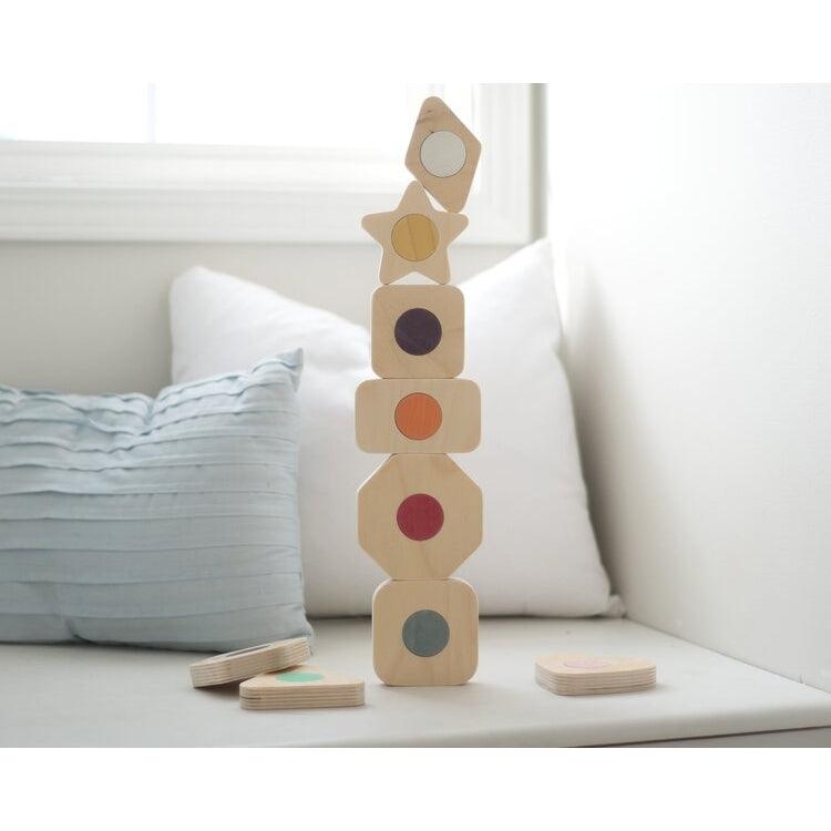 Lily & River Little Stackables, Wooden Stacking Blocks.