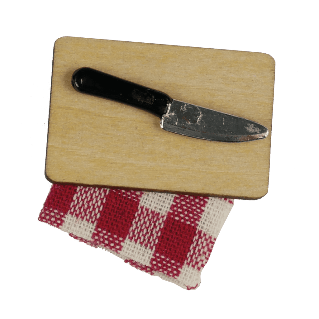 Doll House Miniatures Bread Knife and Board set.