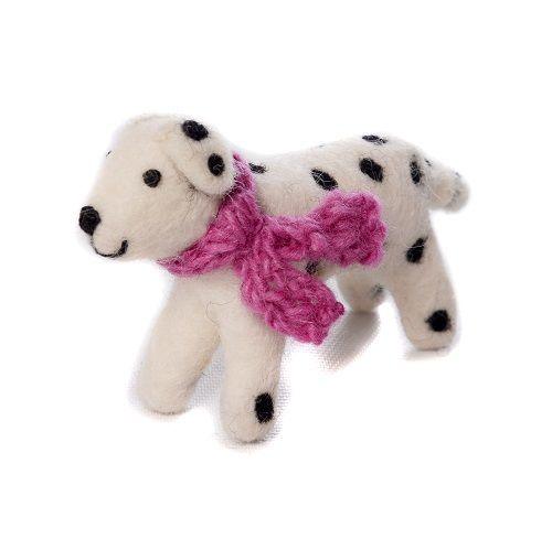 Mini Felt/Wool  Dalmatian Dog Fairtrade.