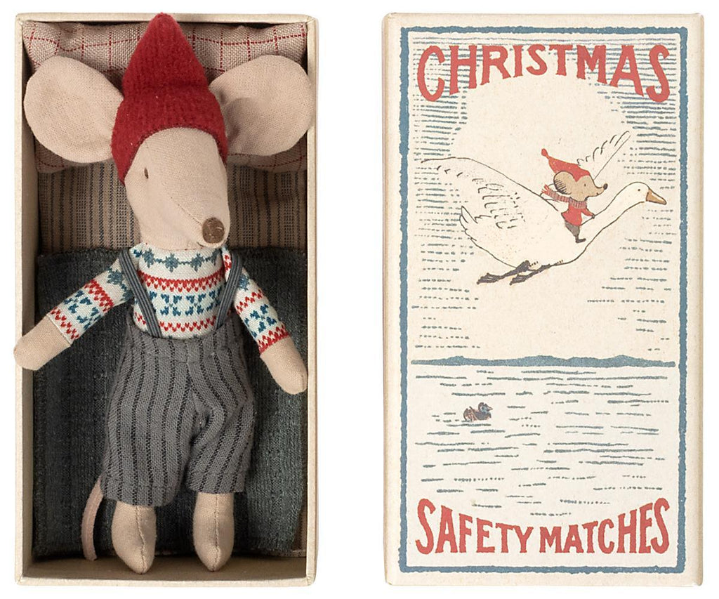 Maileg Christmas Big Brother Mouse in Matchbox  NEW ARRIVAL AW21.