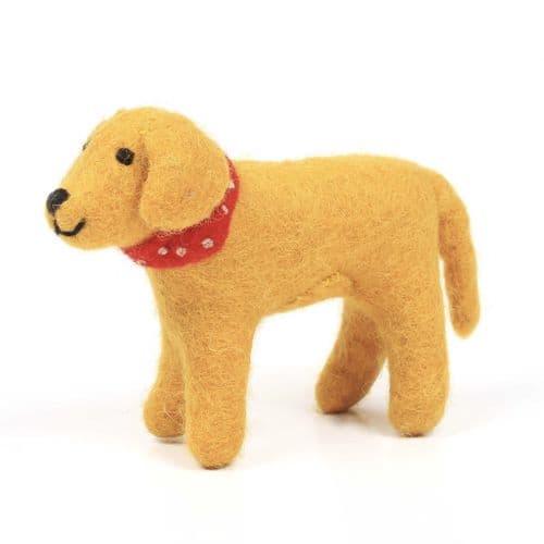 Golden Labrador dog Miniature Wool Toy.