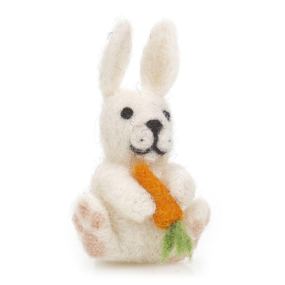 Handmade Felt Bunny with Carrot.
