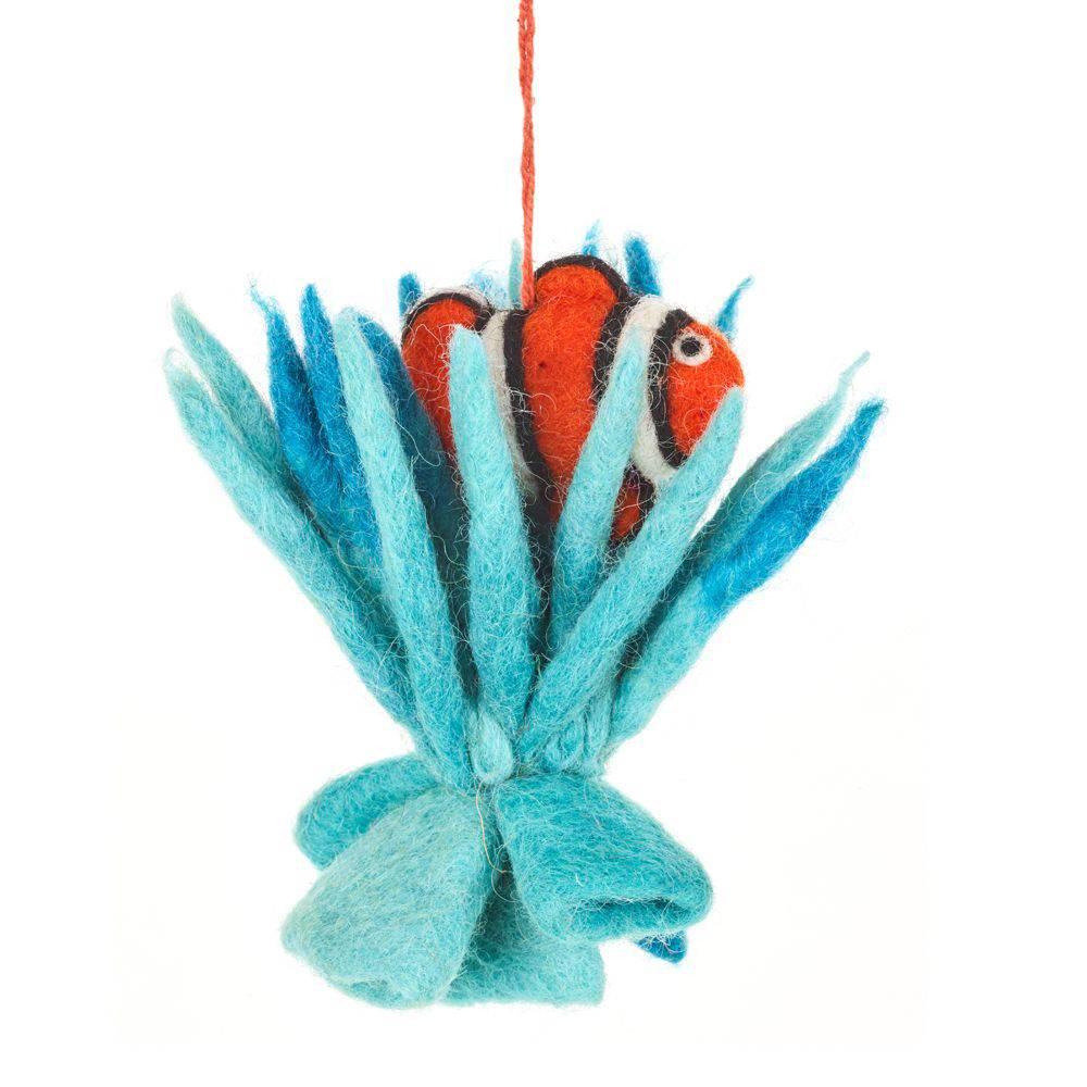 Felt Clown Fish in Coral  Beach Collection.