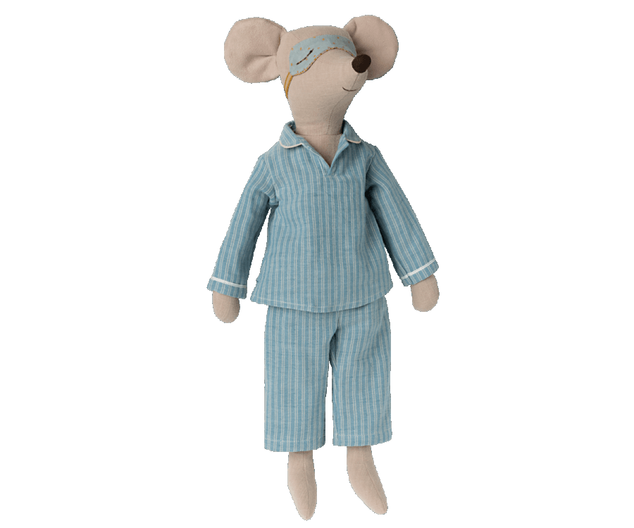 Maileg Medium Mouse in Pj's Spring Summer 22 Expected June PREORDER NOW.