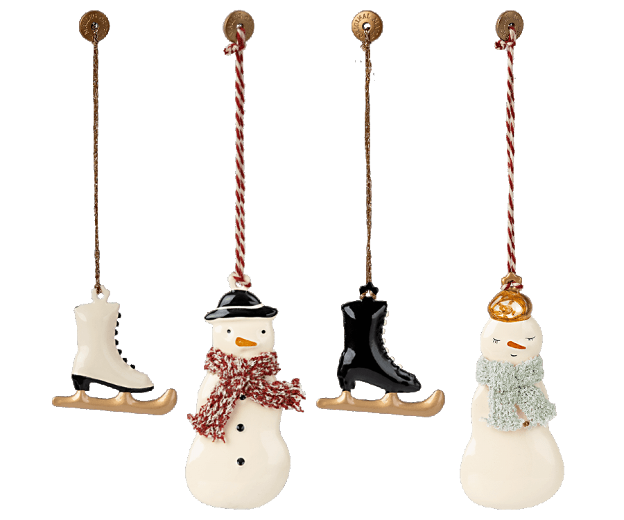 Maileg Metal Christmas ornament set in Matchbox - Winter Wonderland : Fall Winter 2022 - Ruby & Grace 
