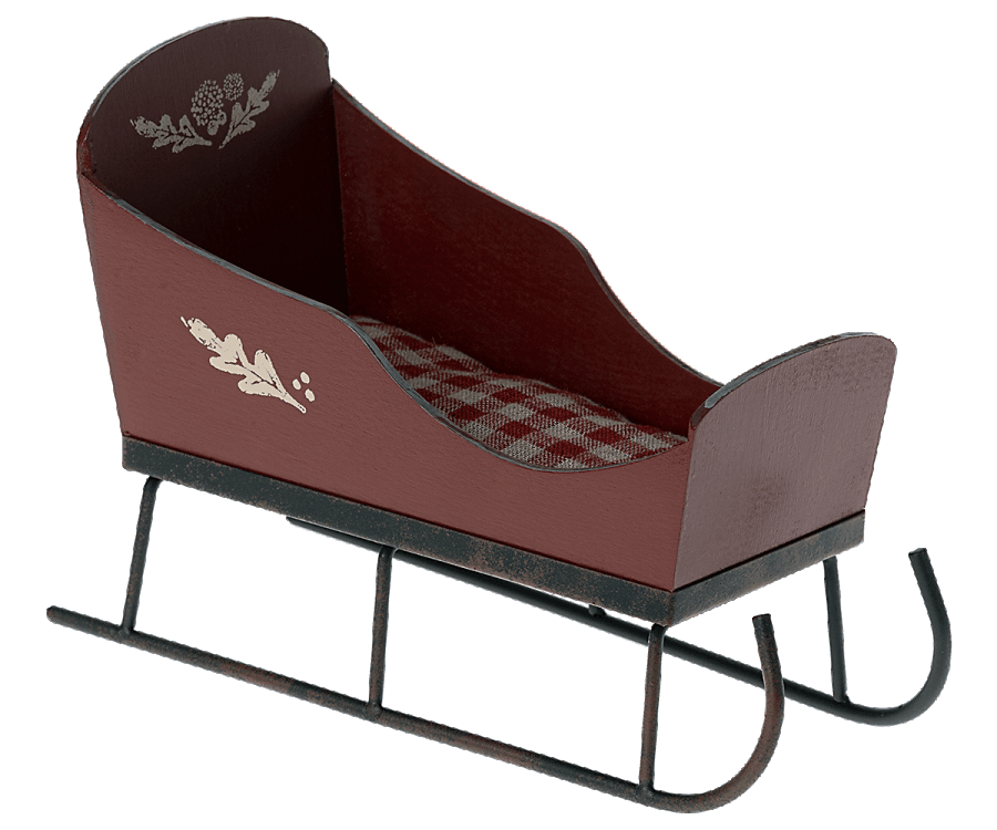 Maileg Sleigh for Mini Size Red : Fall Winter 2022 - Ruby & Grace 