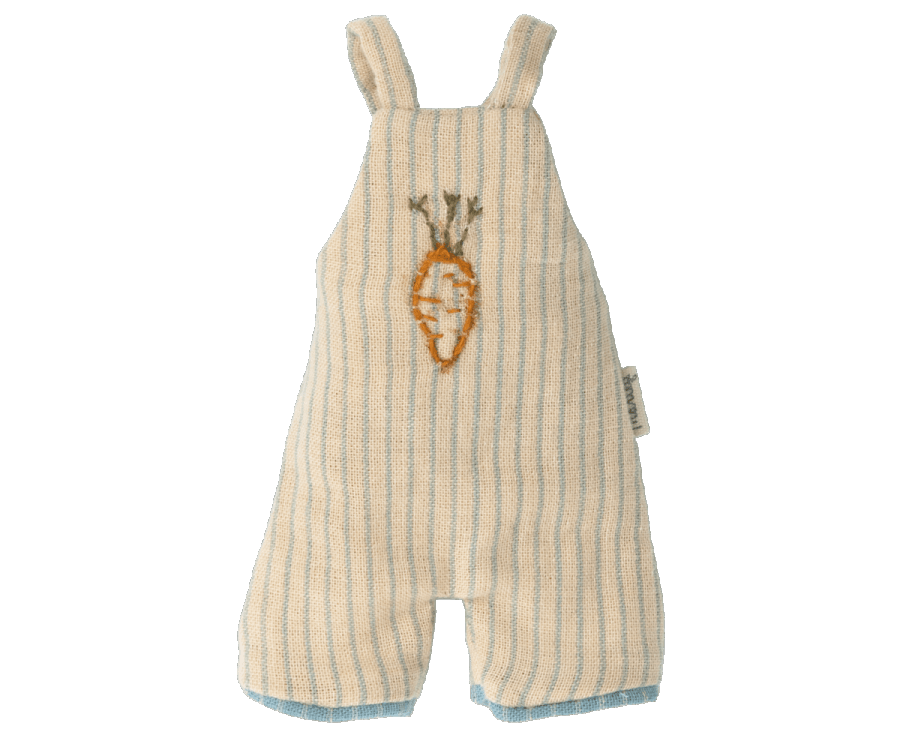 Maileg Overalls Embroidered Carrot Size 1 Spring Summer 22 Expected May PREORDER NOW.