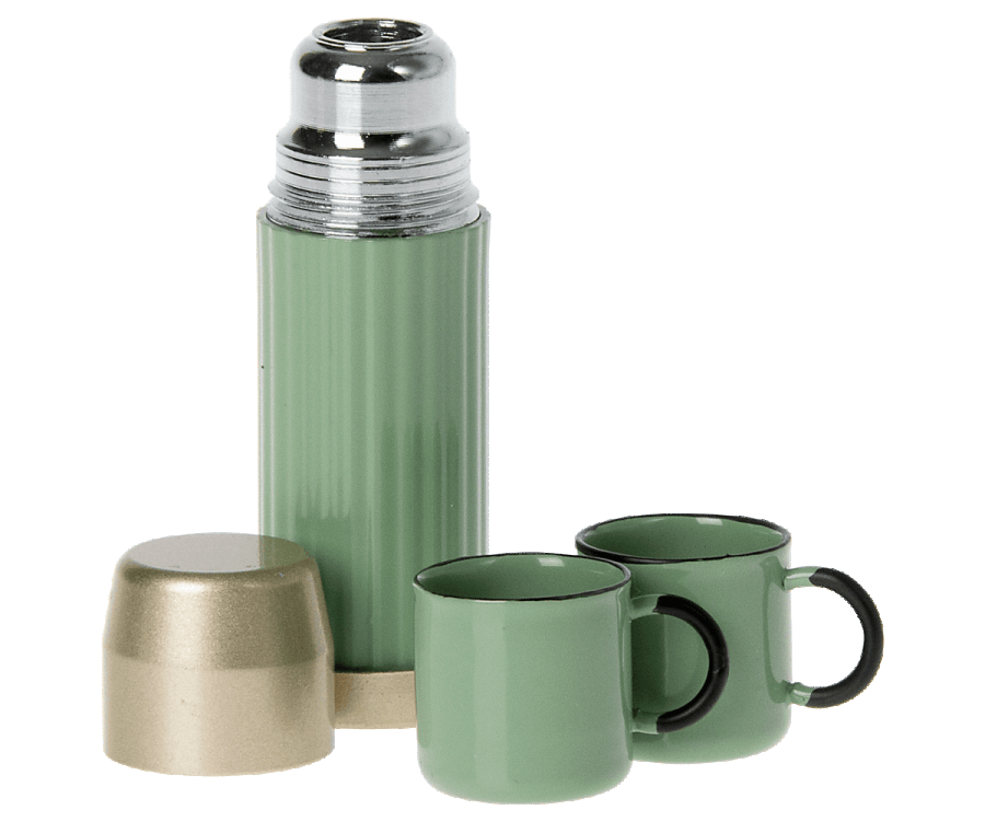Maileg Thermos Flask and Cups Mint Spring Summer 22  Expected April PREORDER NOW.
