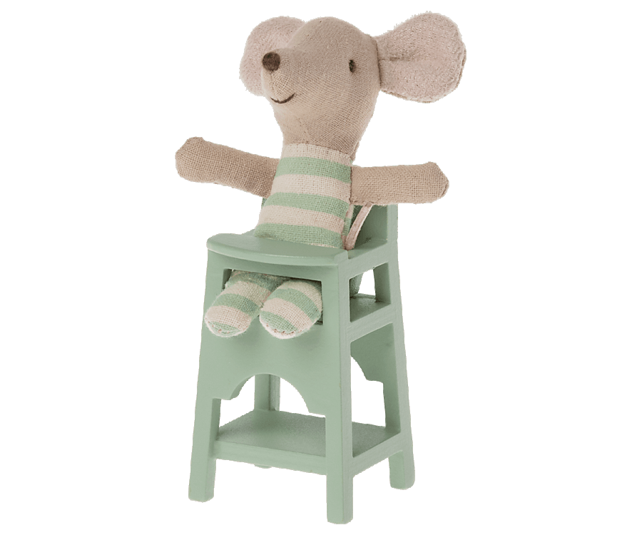Maileg New High Chair for Mice, Mint: Fall Winter Collection 2022 Furniture NEW ARRIVAL - Ruby & Grace 